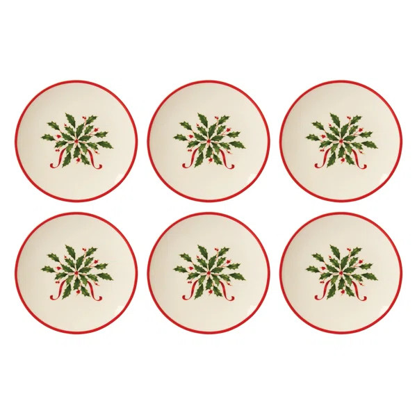 Lenox Holiday 6-Piece Party Plate Set (Set of 6) | Wayfair North America