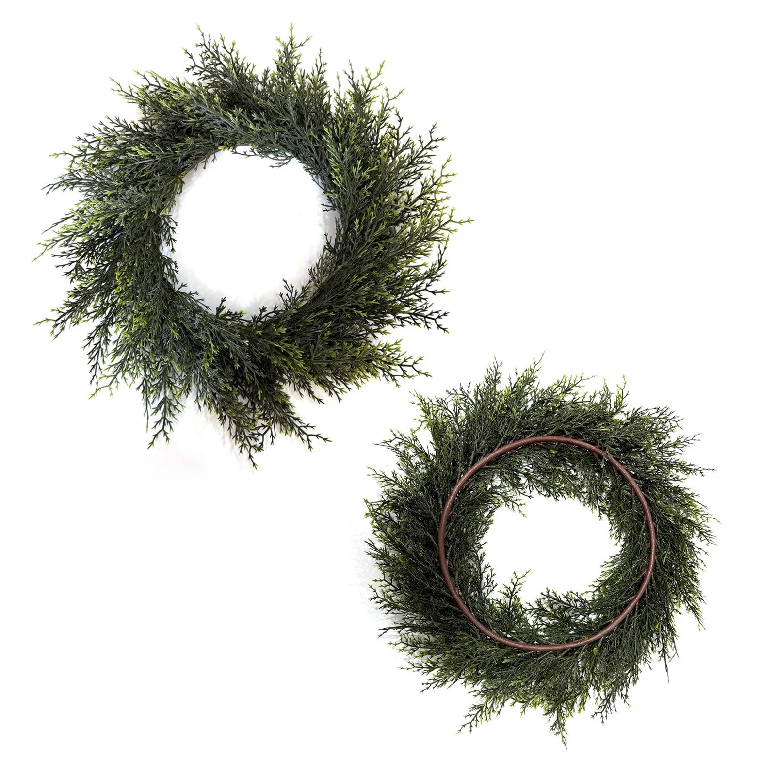 Christmas Cypress Leaf Wreath, Simulation Green Plant Decor for Home and Holiday Decoration, Indo... | Walmart (US)
