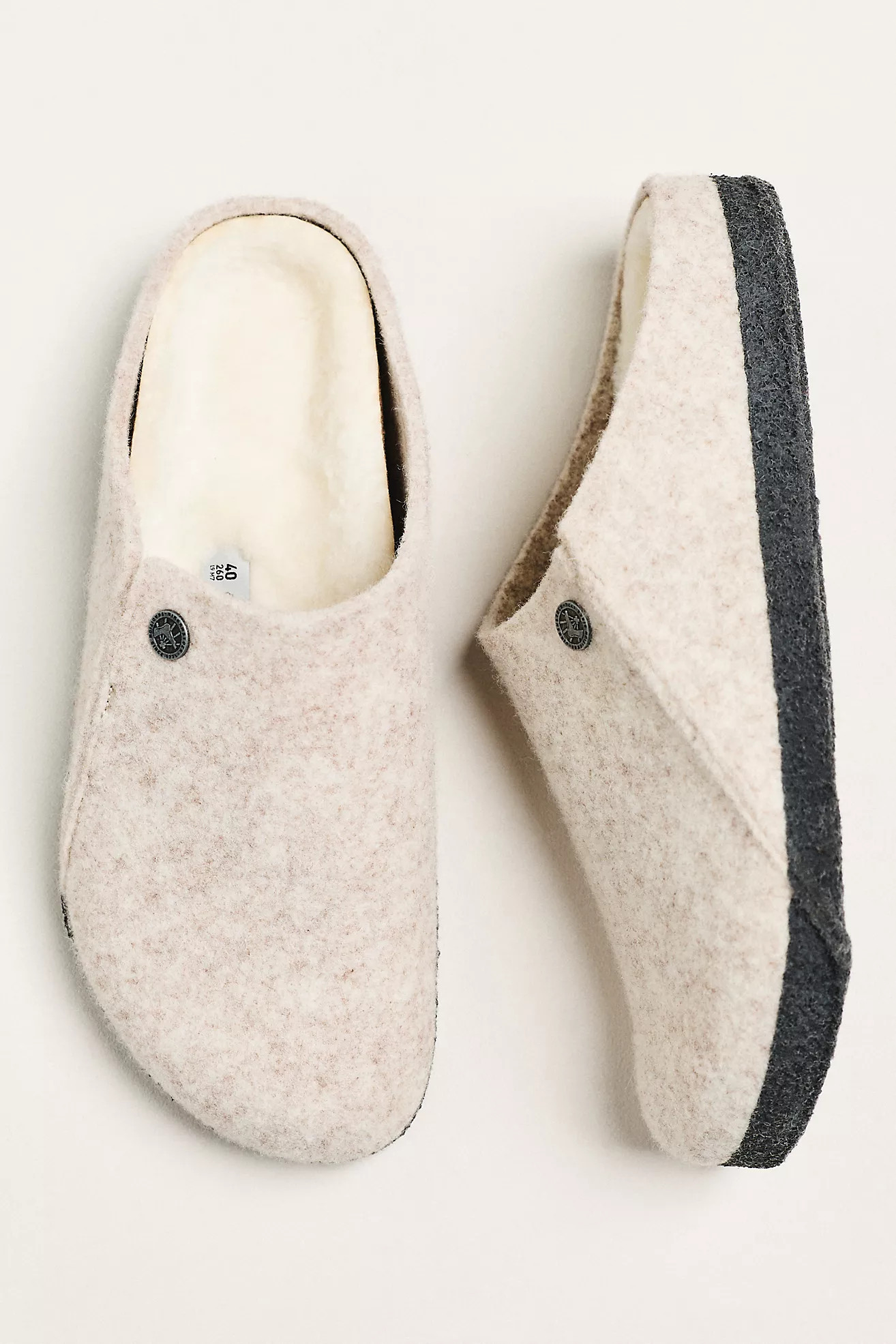 Birkenstock Zermatt Wool Felt Shearling Clogs | Anthropologie (US)
