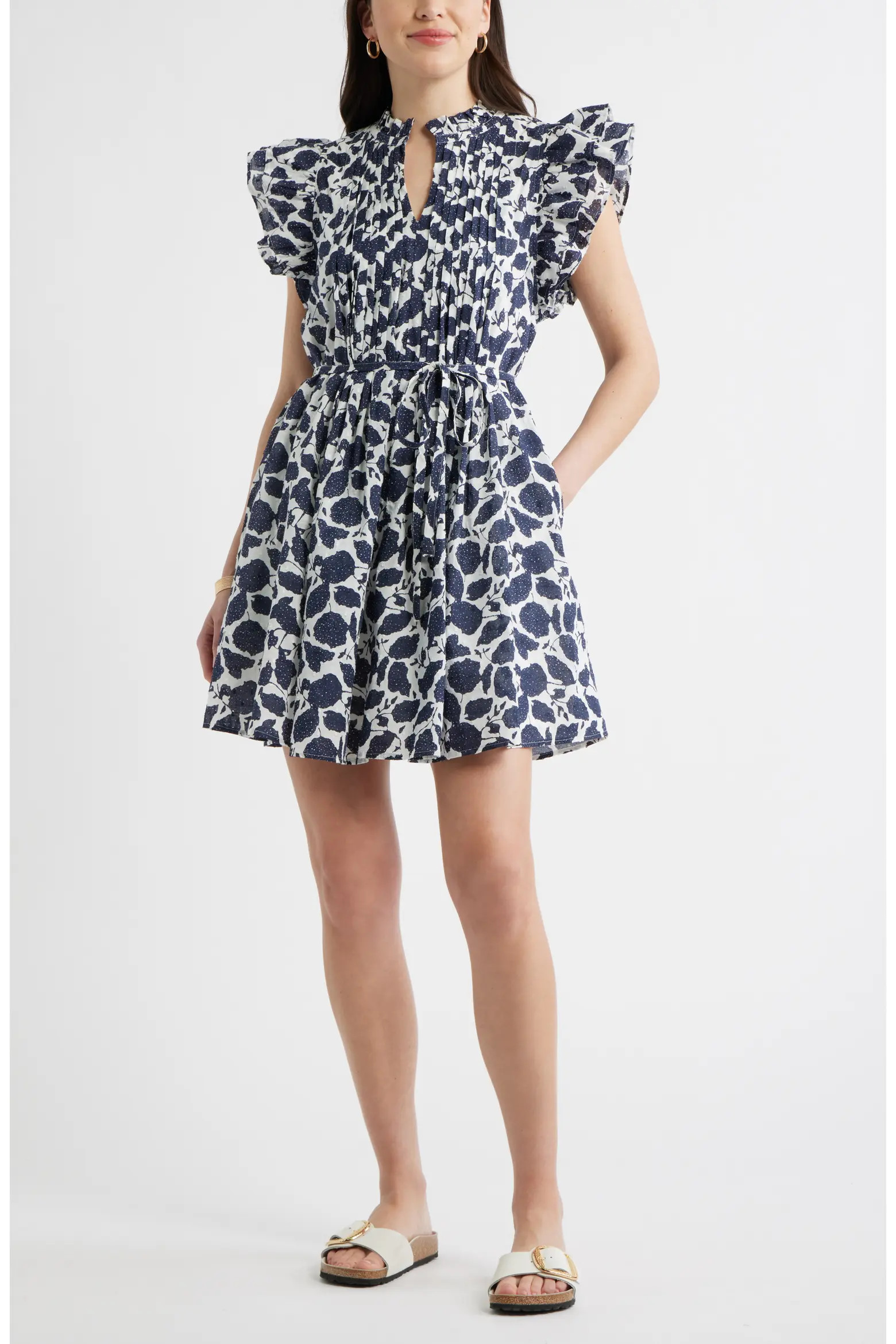 Ruffle Tie Waist Dress (Women) | Nordstrom | Nordstrom