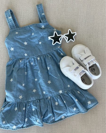 The cutest little girls summer outfit 🤩 this denim star dress is perfect for Memorial Day BBQs and the Fourth of July 🇺🇸

Toddler girl outfit, little girl outfit, girls summer outfit, toddler girl dress, girls denim dress, girls star dress, Walmart, Walmart kids, Walmart fashion, girls white sneakers, toddler girl sneakers, Christine Andrew 

#LTKFindsUnder50 #LTKKids #LTKSeasonal