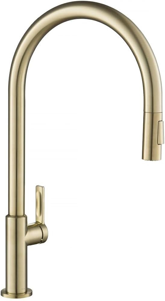 KRAUS Oletto High-Arc Single Handle Pull-Down Kitchen Sink Faucets in Spot Free Antique Champagne... | Amazon (US)