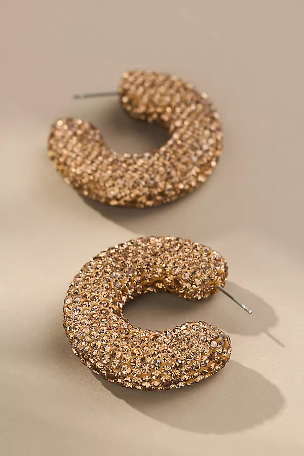 Pavé Hoop Earrings | Anthropologie (US)