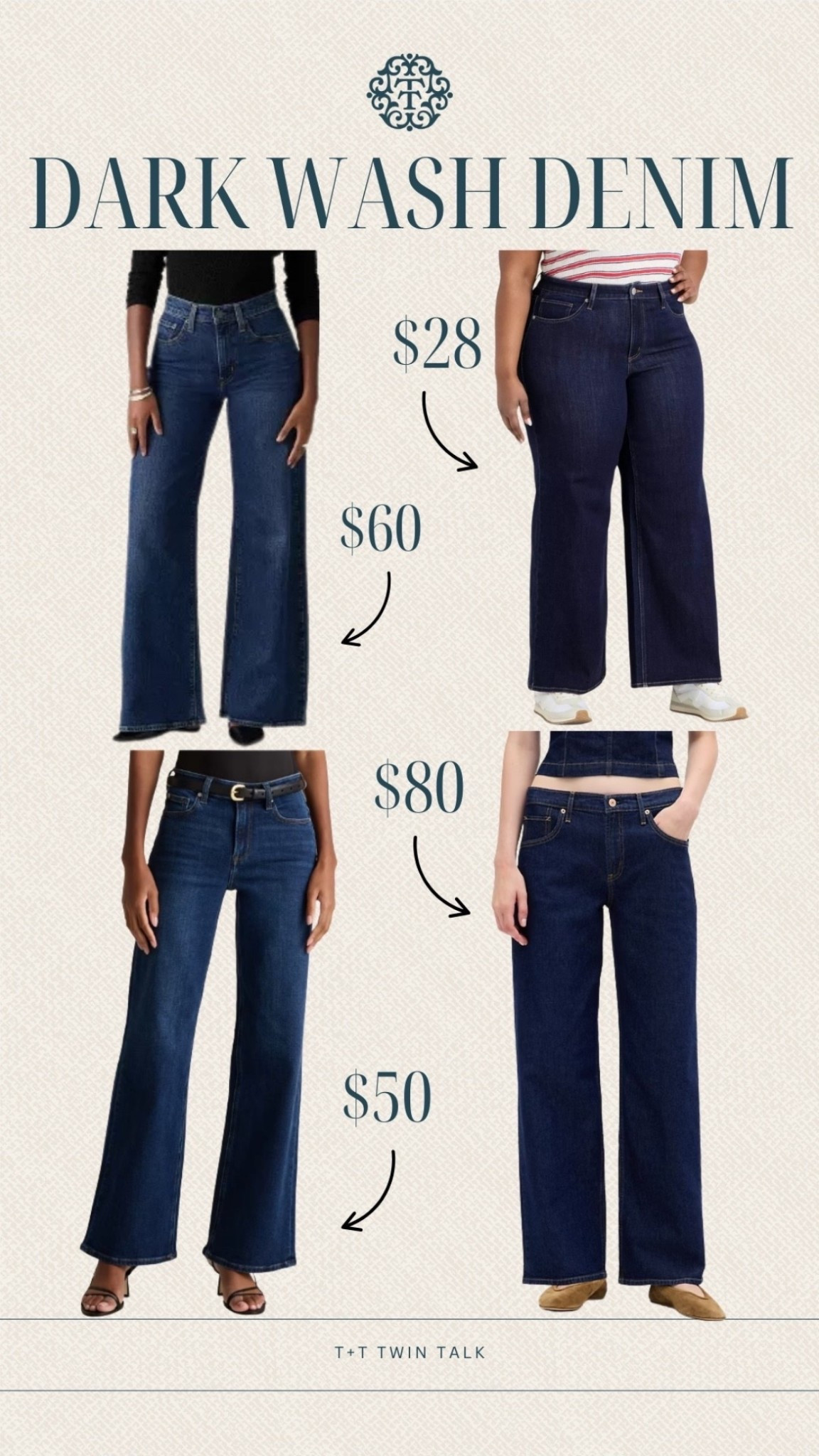 Some dark wash denim that are a great price! M

#LTKFindsUnder50 #LTKootd #LTKMidsize