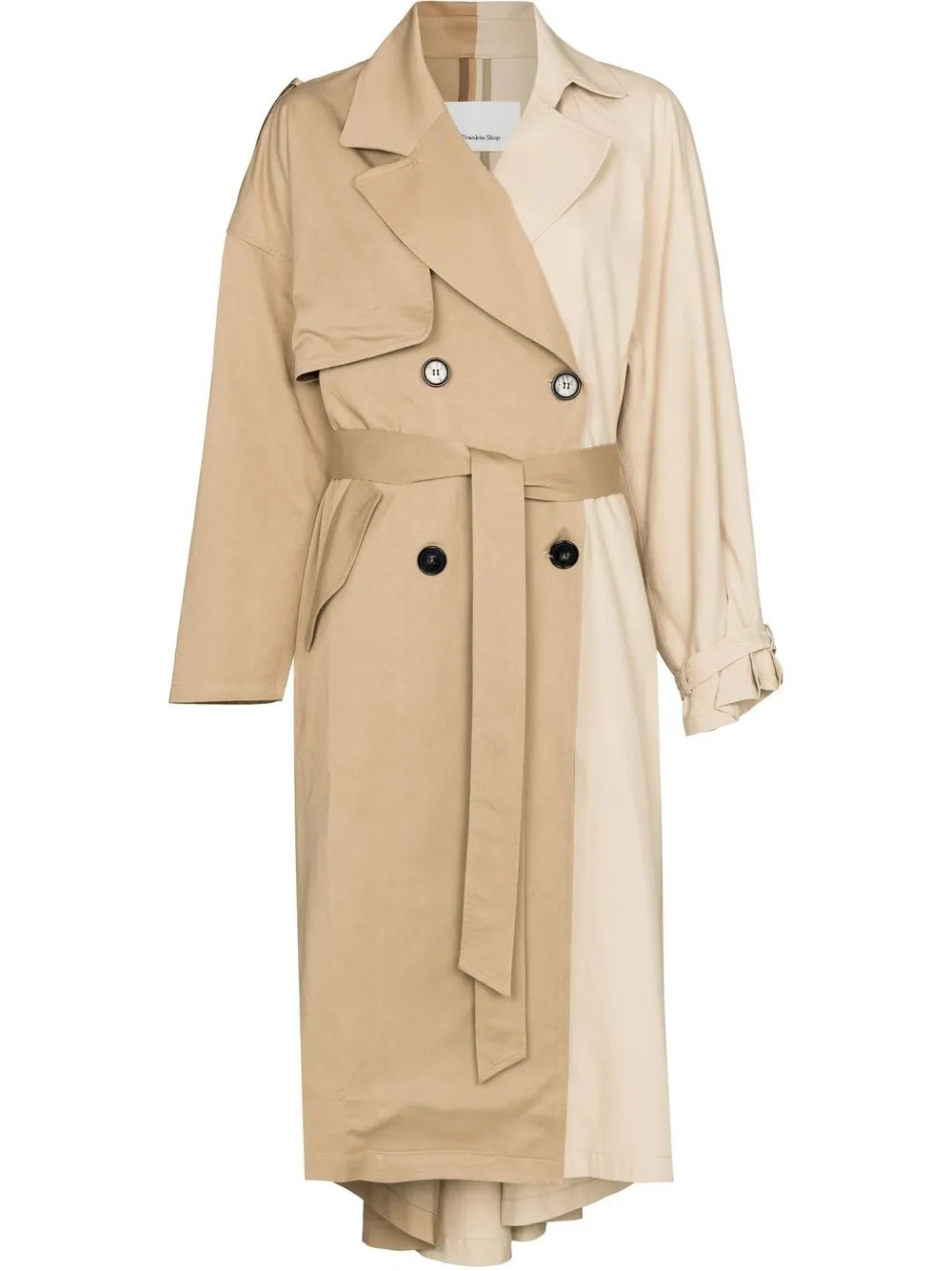 Frankie Shop two-tone Panelled Trench Coat  - Farfetch | Farfetch Global