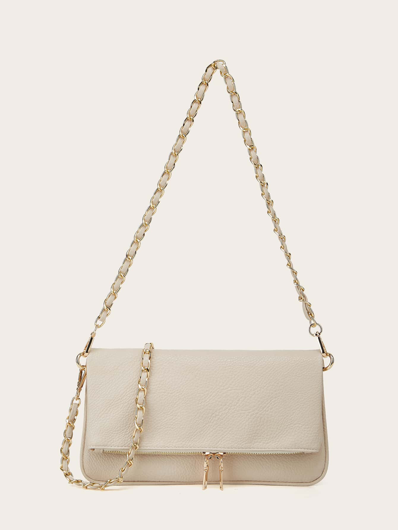 Zijinling Damen Ketten-Schulter Cross-Body Tasche, Gitterketten Unterarm Mini-Handtasche, Minimalistisch-Stylische Kleine Quadratische Geldbörse, Cross-Body Tasche Für Frühling/Sommer | SHEIN