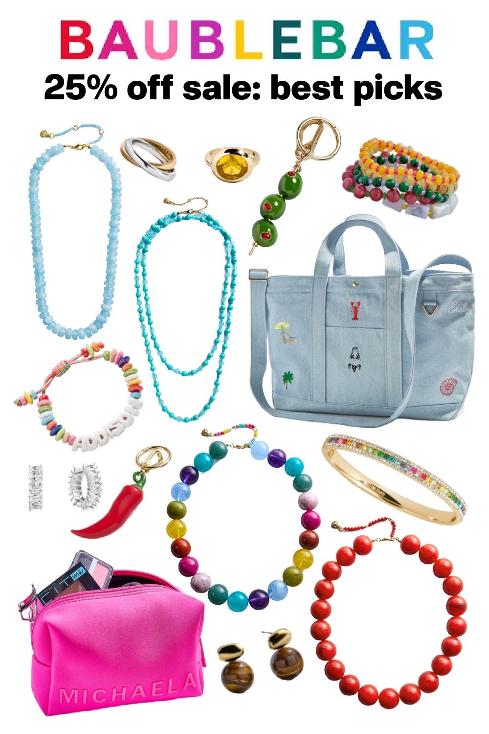 Baublebar has 25% off sitewide and 20% off custom orders. I love these ball necklaces they're beautiful and make a statement for little. I own this topaz ring I always get compliments on it. Shop now for graduation gifts; Baublebar custom pieces are favorite presents for teens and college students! Sale ends 3/22. 

#LTKOver40 #LTKSeasonal #LTKSaleAlert