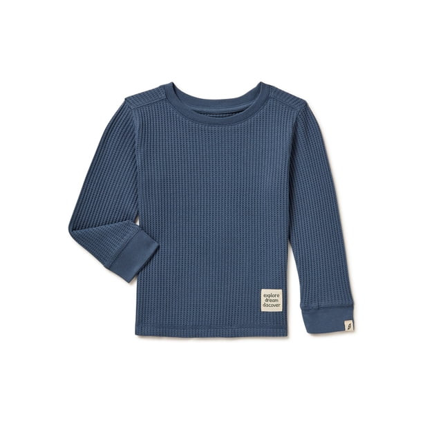 easy-peasy Baby and Toddler Boy Long Sleeve Solid Waffle Tee, Sizes 12 Months-5T - Walmart.com | Walmart (US)