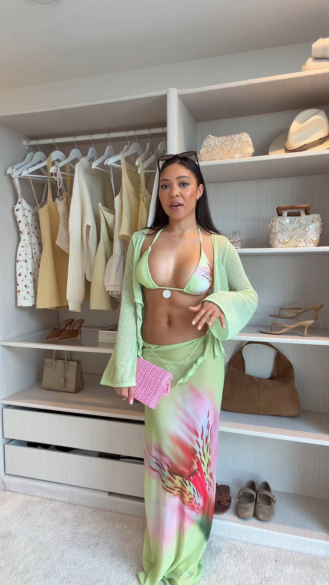 Beach club outfits , beach outfits, bikini outfit, summer cowboy hat outfit, green two piece, summer outfit , vacation outfit

#LTKsummer #LTKtravel #LTKswimwear
