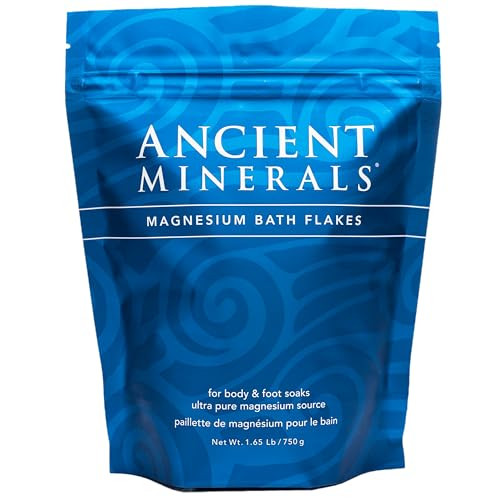 Ancient Minerals Magnesium Bath Flakes of Pure Genuine Zechstein Chloride - Resealable Magnesium Supplement Bag That Will Outperform Leading Epsom Salts 1.65 lbs | Amazon (US)