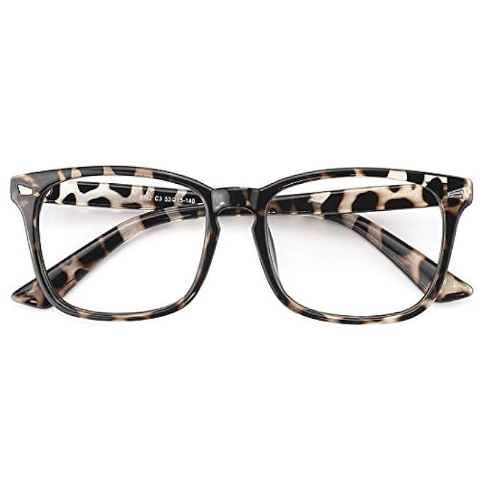 Slocyclub Blue light Blocking Glasses Vintage Nerd Square Keyhole Design Eyeglasses Frame for Women  | Amazon (US)