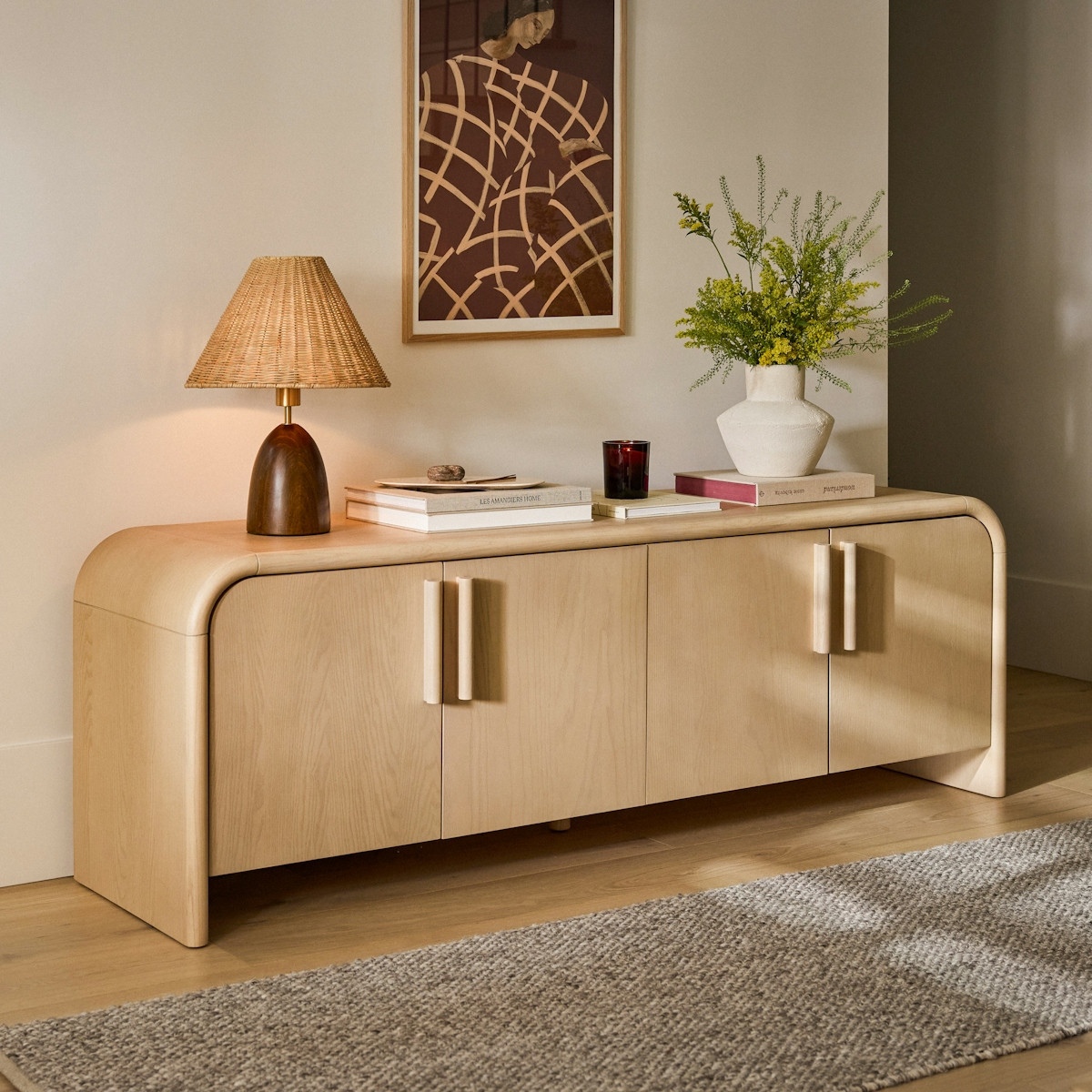 Faydra 70" Media Unit - Natural Ash | Article