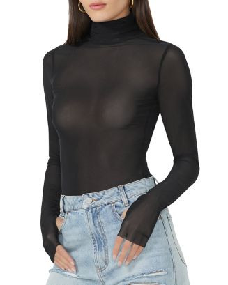 Zadie Mesh Turtleneck Top | Bloomingdale's (US)