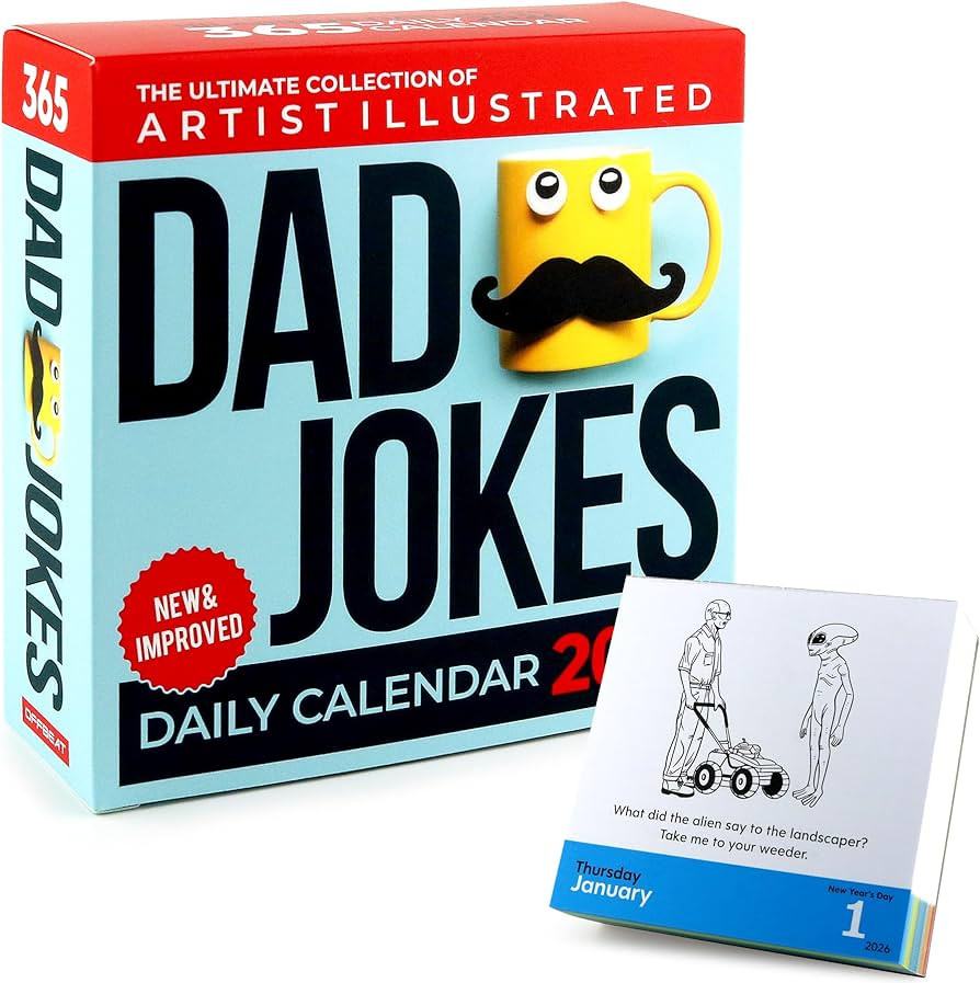 Dad Joke Desk Calendar 2026 - Unique Fun Gift For Dad 365 Daily Dad Jokes, White Elephant Gifts, ... | Amazon (US)