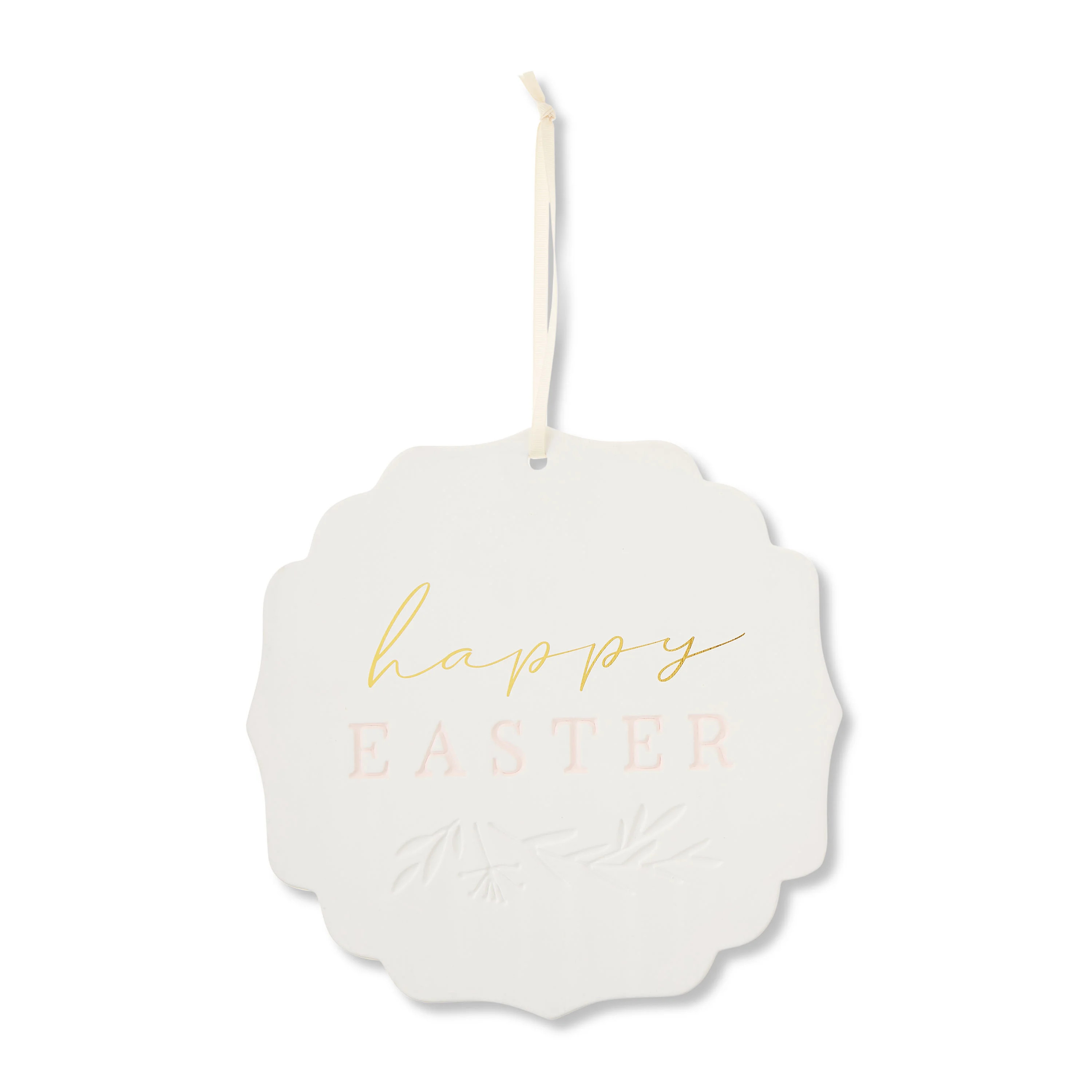 White Happy Easter Wall Sign, 10 in, by My Texas House - Walmart.com | Walmart (US)