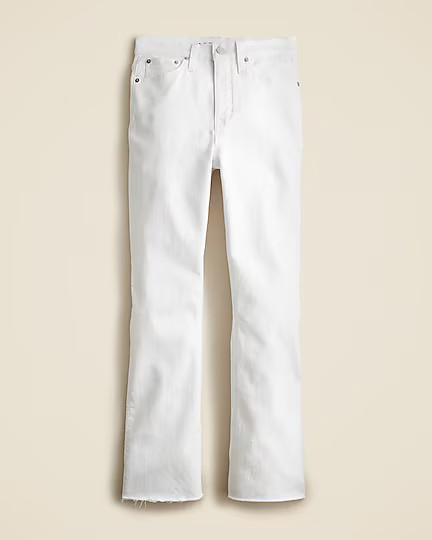 Petite 10" demi-boot crop jean in white | J. Crew US