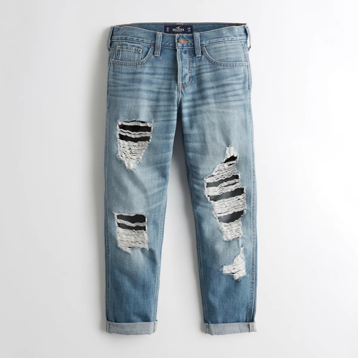 Girls Vintage Stretch Low-Rise Boyfriend Jeans from Hollister | Hollister US