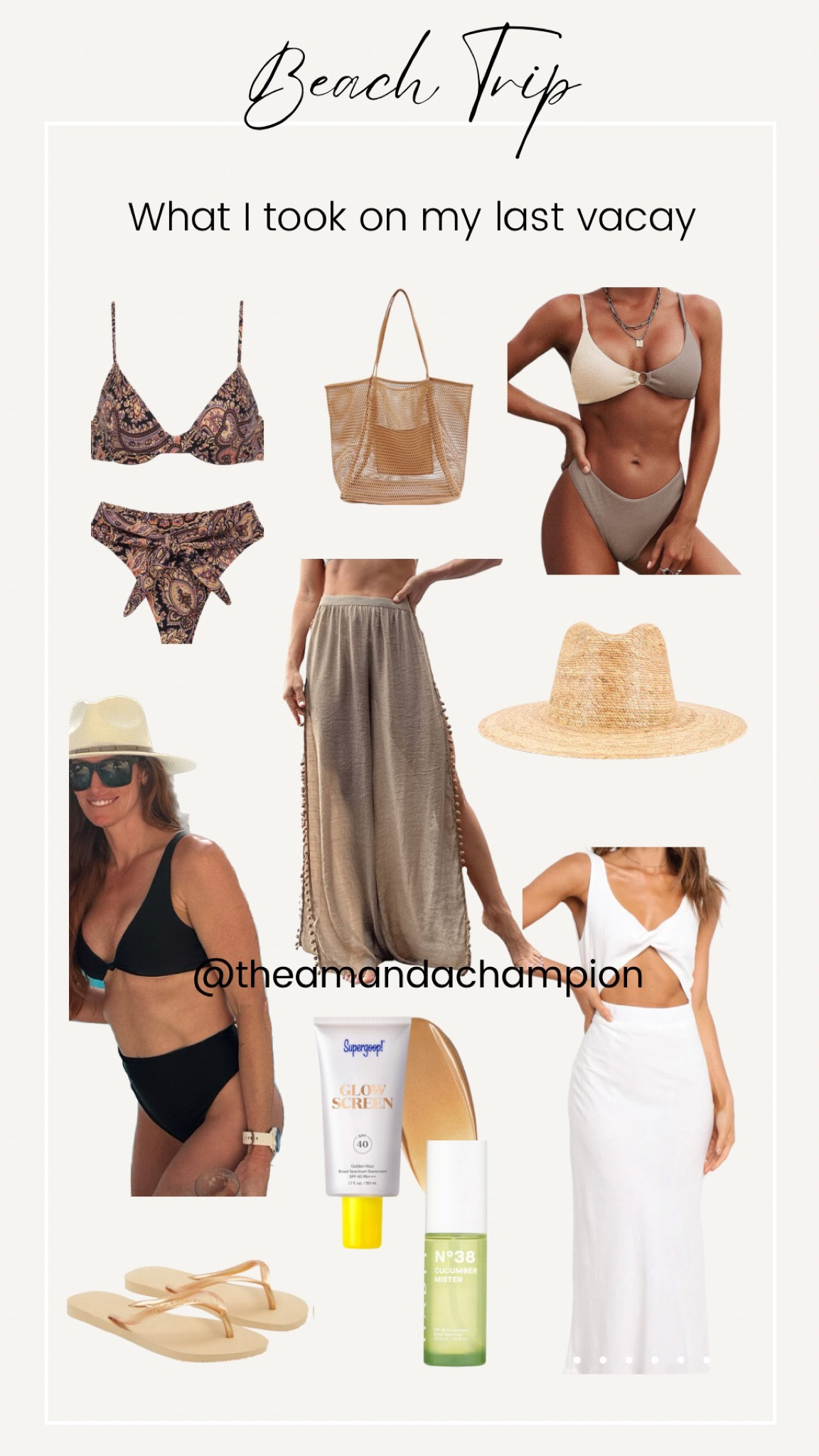 Spring break inspo! 

Vacation
Beach
Hat
Swim swimsuit
Cover up
Tote
Spf 

#LTKtravel #LTKFind #LTKSeasonal
