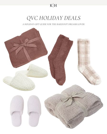 A holiday gift guide from QVC for the barefoot dreams lover! 

#barefootdreams #qvc #throwblanket #slippers #giftguide

#LTKHoliday #LTKfit #LTKSeasonal