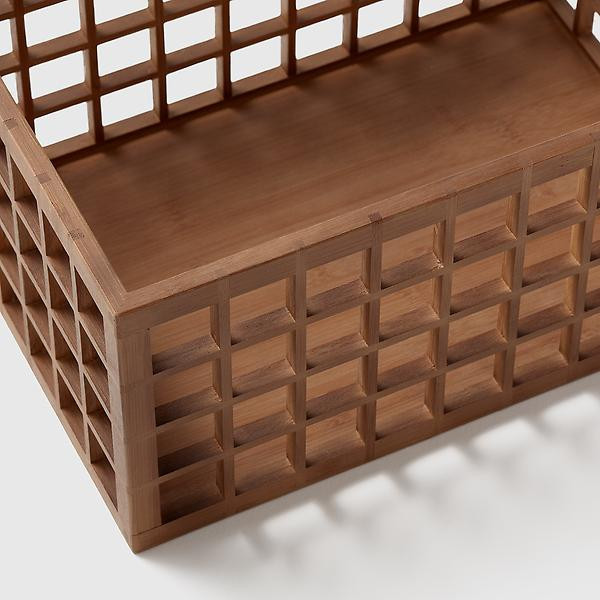 Marie Kondo Wide Shoji Bamboo Pantry Bin Kocha Brown | The Container Store