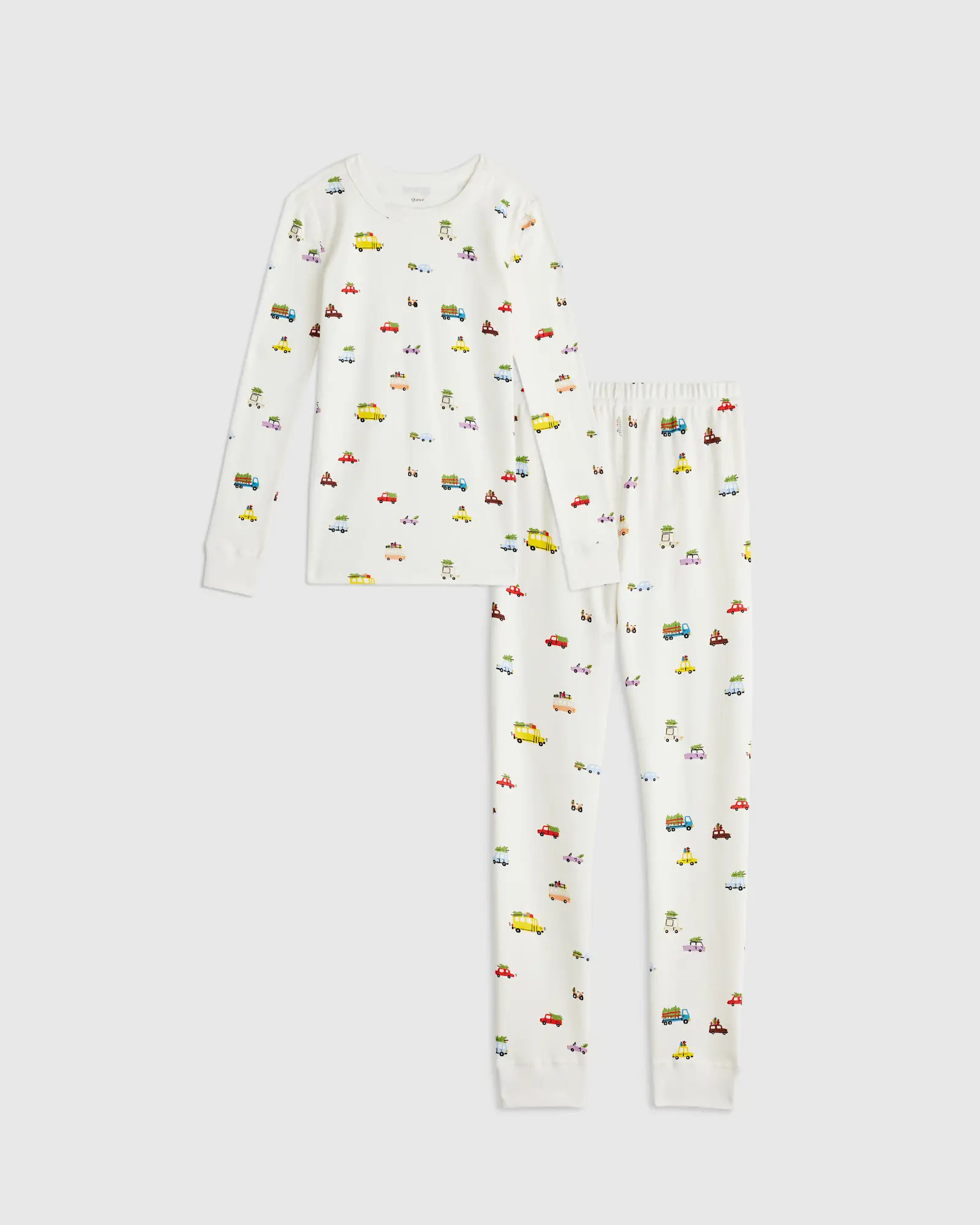 100% Organic Cotton Long Sleeve and Pant Pajama Set | Quince
