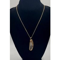 Vintage Wire Wrapped Quartz Crystal Point Pendant On Chain Necklace | Etsy (US)