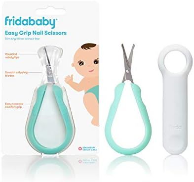Easy Grip Nail Scissors by Frida Baby Grooming Essentials Safe for Infant Newborn Toddler Nails | Amazon (US)