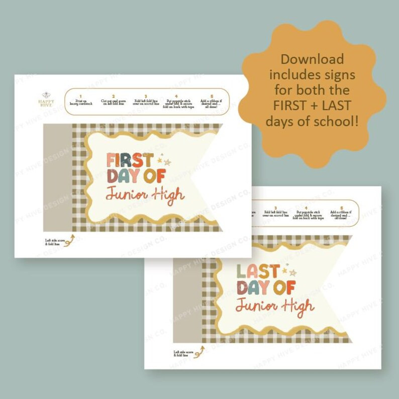 FIRST GRADE First Day of School Pennant Flag, Back to School Printable, First Day of School Sign,... | Etsy (US)