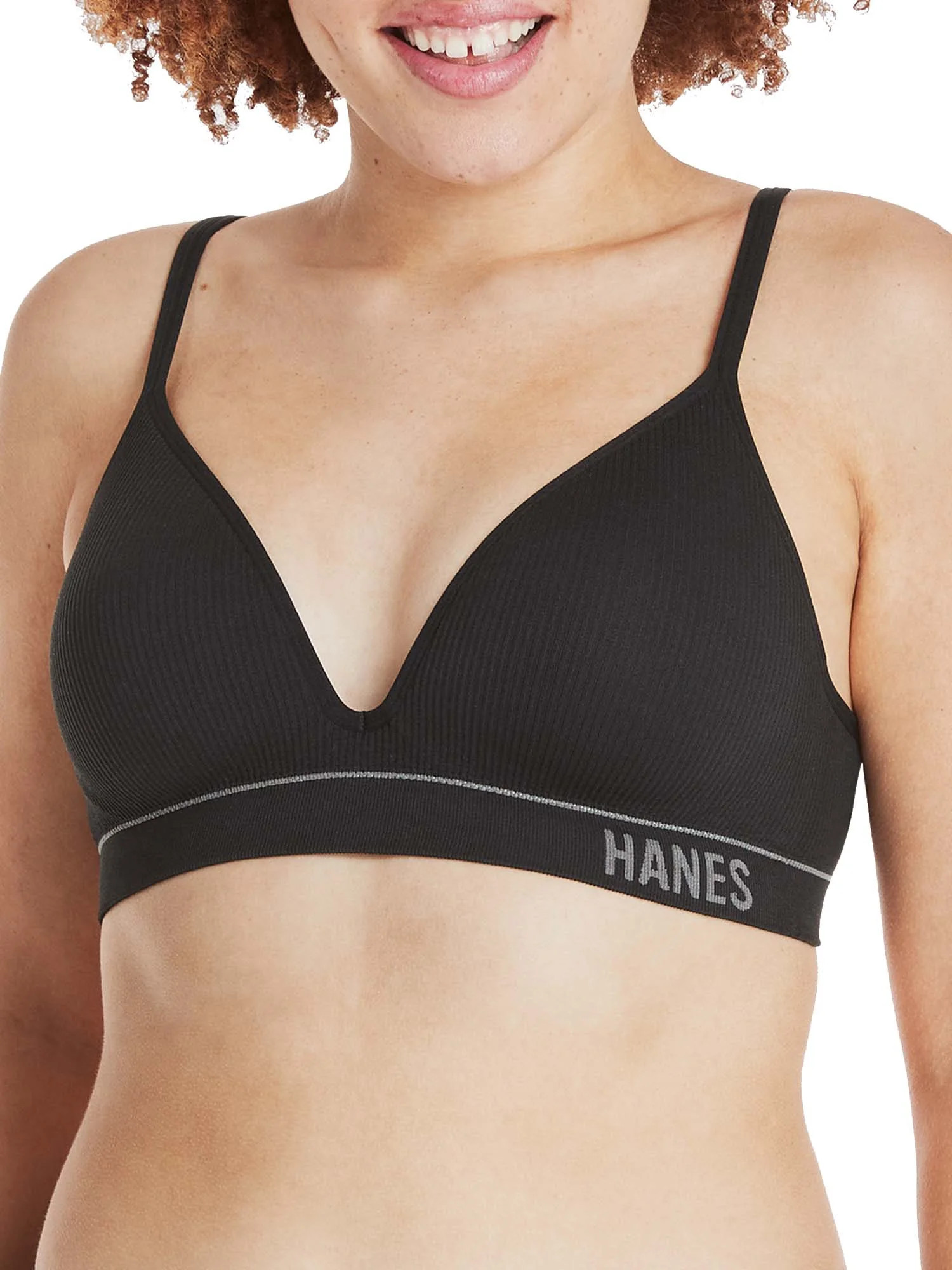 Hanes Classics Women's Seamless Retro Rib Contour Bra, Style MHB004 | Walmart (US)