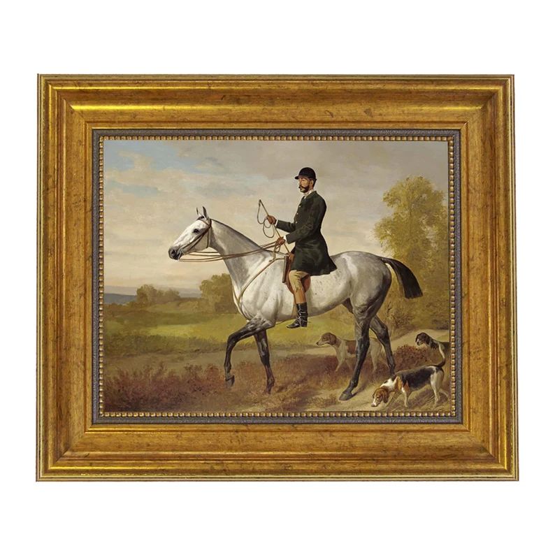 A Huntsman With Horse and Hounds by Adam Emil Framed Oil - Etsy | Etsy (US)