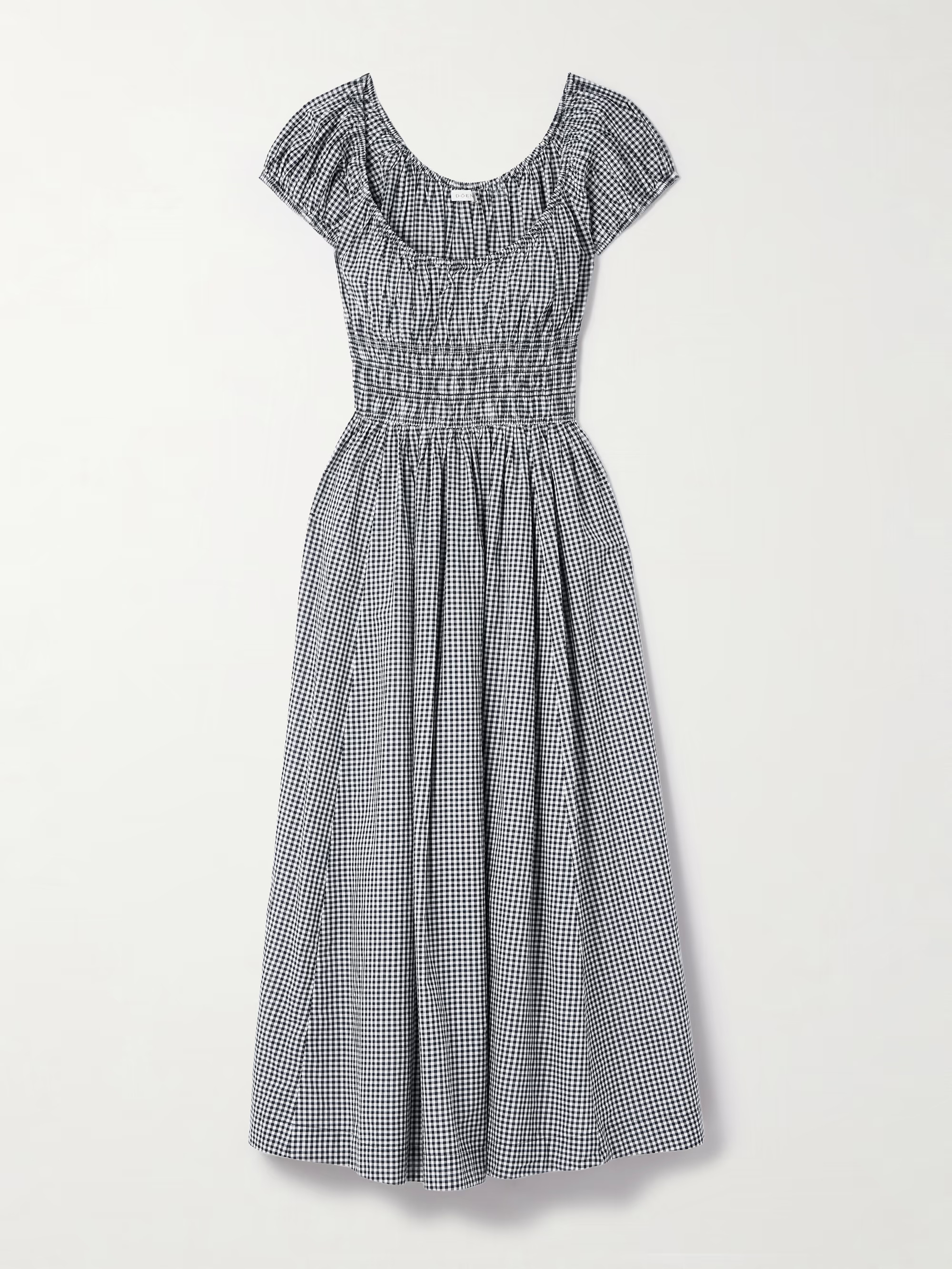 Quinley shirred organic cotton midi dress | NET-A-PORTER APAC
