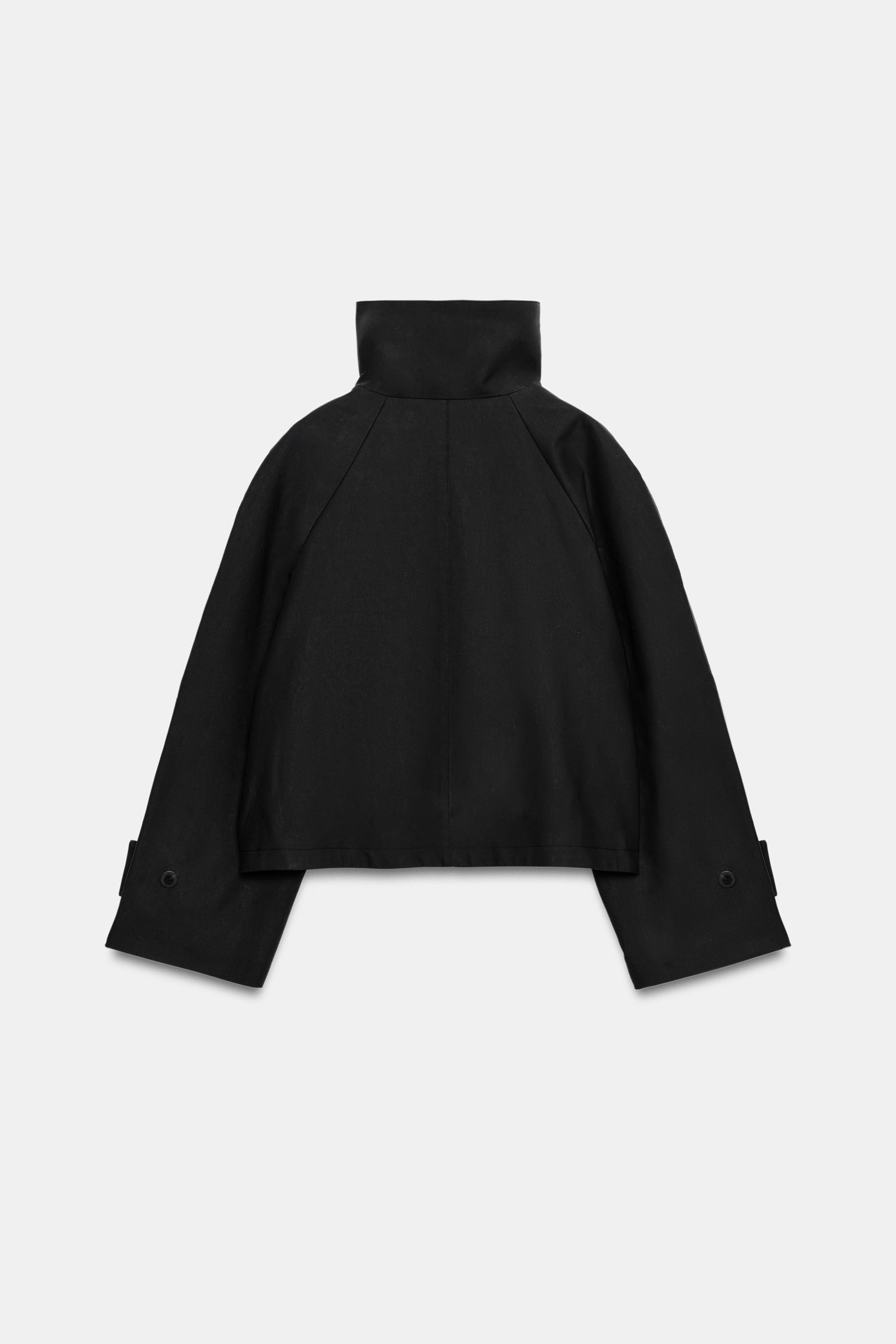 ZW COLLECTION SHORT HIGH-NECK TRENCH COAT | Zara UK
