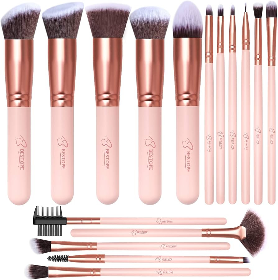 Makeup Brushes Makeup Brush Set - 16 Pcs BESTOPE PRO Premium Synthetic Foundation Concealers Eye ... | Amazon (US)
