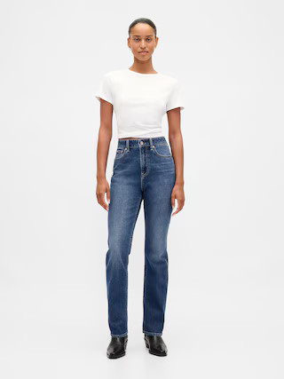 Curvy High Rise '90s Slim Straight Jeans | Gap (US)