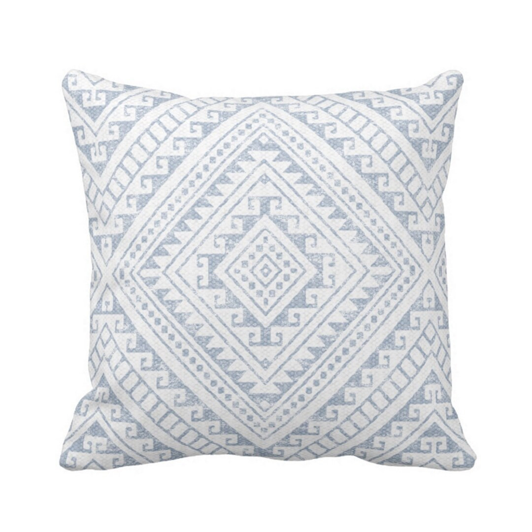 OUTDOOR Diamond Geo Throw Pillow or Cover, Chambray 14, 16, 18, 20, 26" Sq Pillows/Covers, Light/... | Etsy (US)