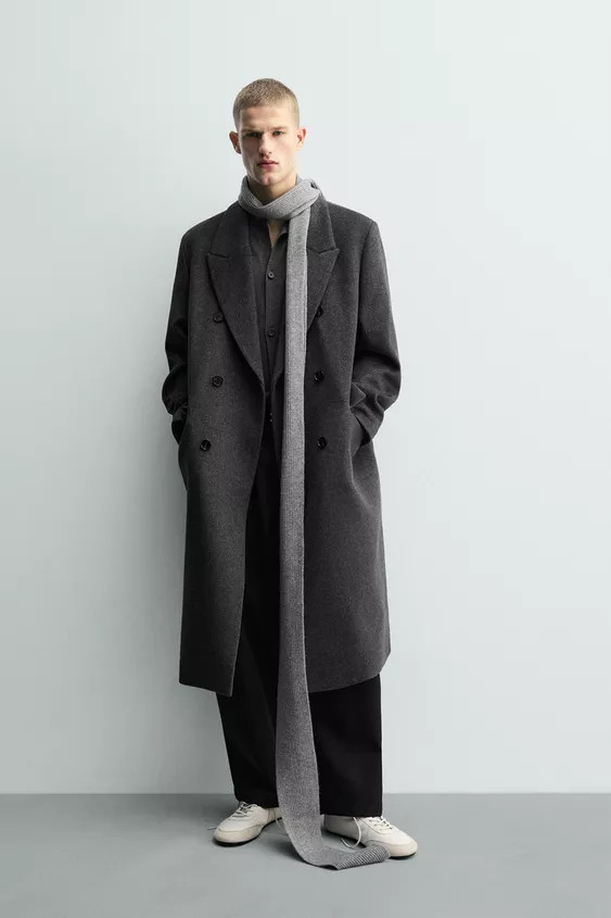 DOUBLE-BREASTED WOOL COAT | Zara US