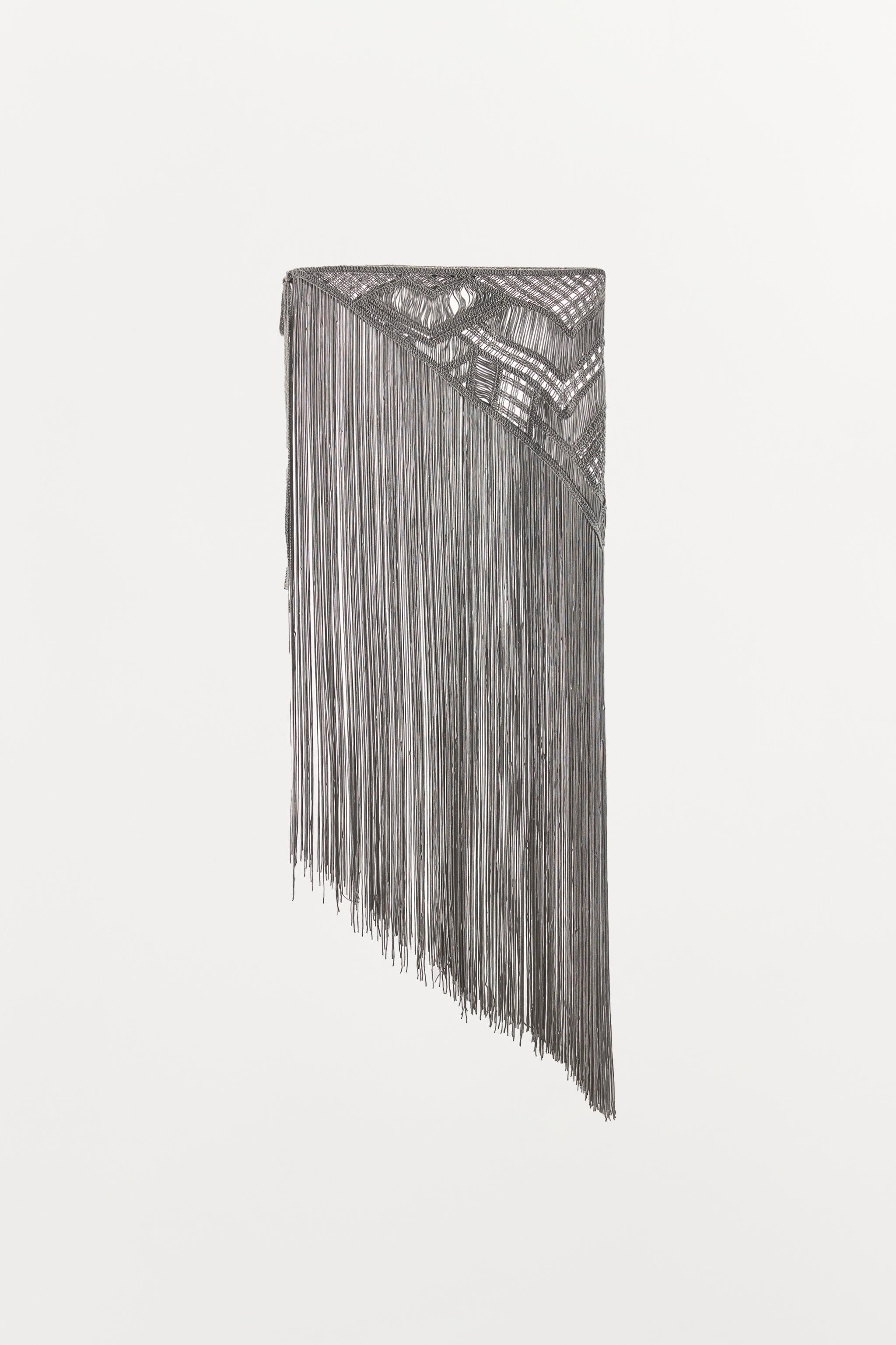 CROCHET MULTI-POSITION SCARF WITH FRINGE | Zara UK