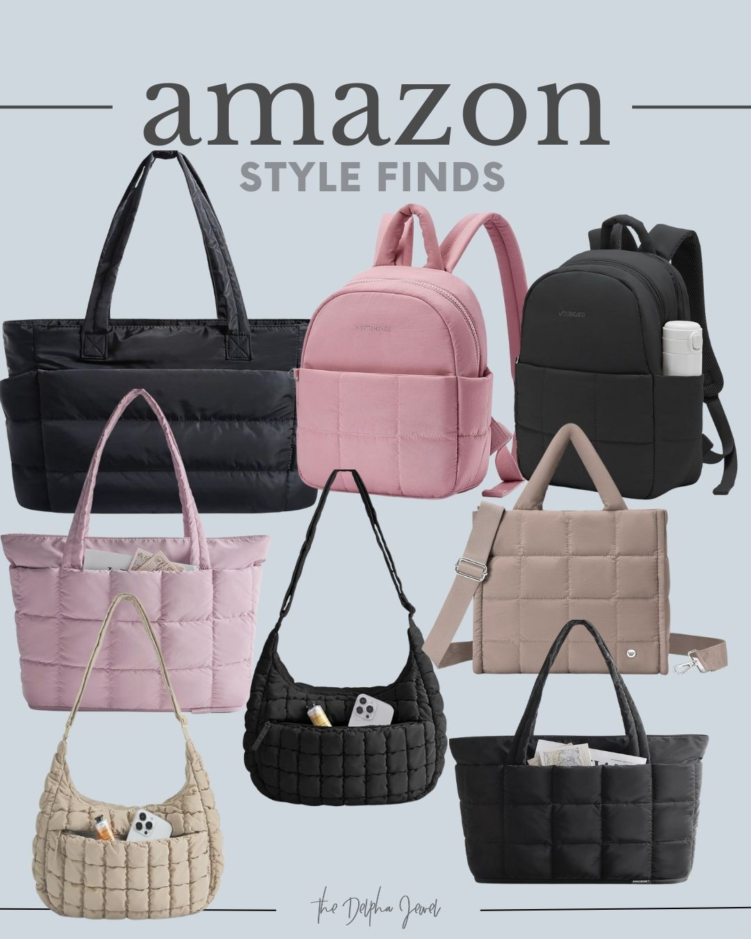 Top picks for puffer bags that are stylish and practical for everyday use #creatorfavorites2025

Puffer totes and crossbody bags that are perfect for travel, work, or running errands. They have lots of space and look great too! 

 #LTKActive #LTKFindsUnder50 #LTKTravel