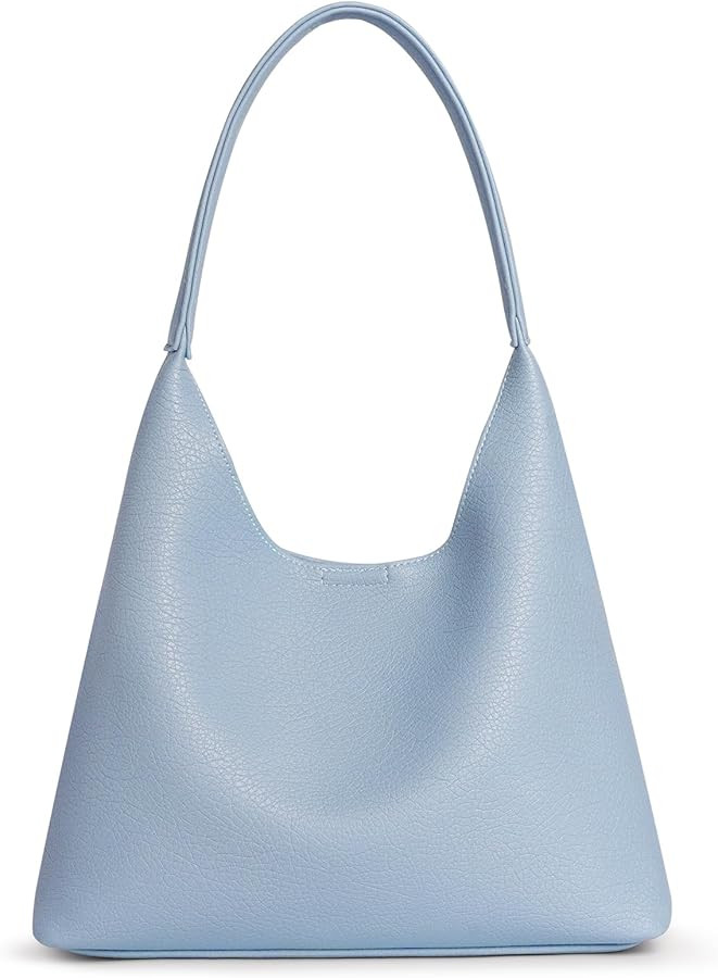 Hobo Bags for Women, Small Slouchy Hobo Purse, Soft Vegan Leather Shoulder Bag Trendy Everyday To... | Amazon (US)