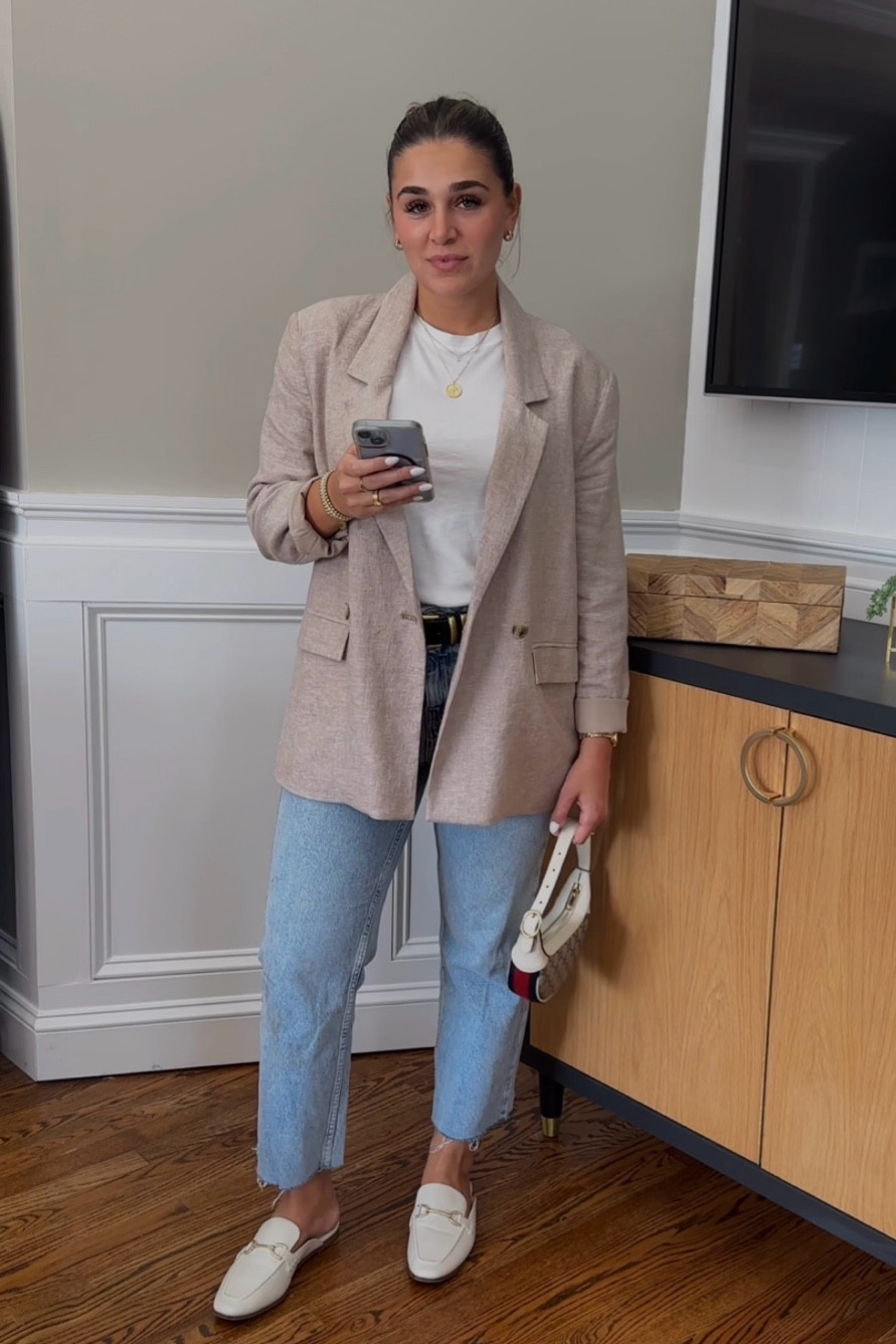 Blazers are such a great way to elevate any outfit! I took a simple t shirt and jeans outfit and added a belt and blazer! Love this look! 

#LTKBeauty #LTKSeasonal #LTKStyleTip