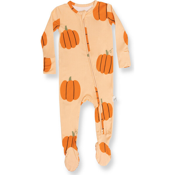 Pumpkin Footie Pajama, Orange | Maisonette