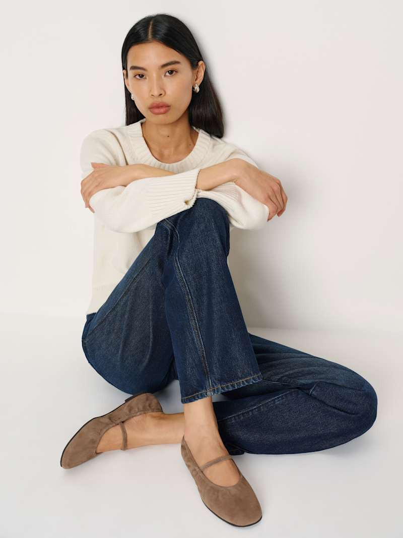 Buffy Ruched Ballet Flat | Reformation (Global)