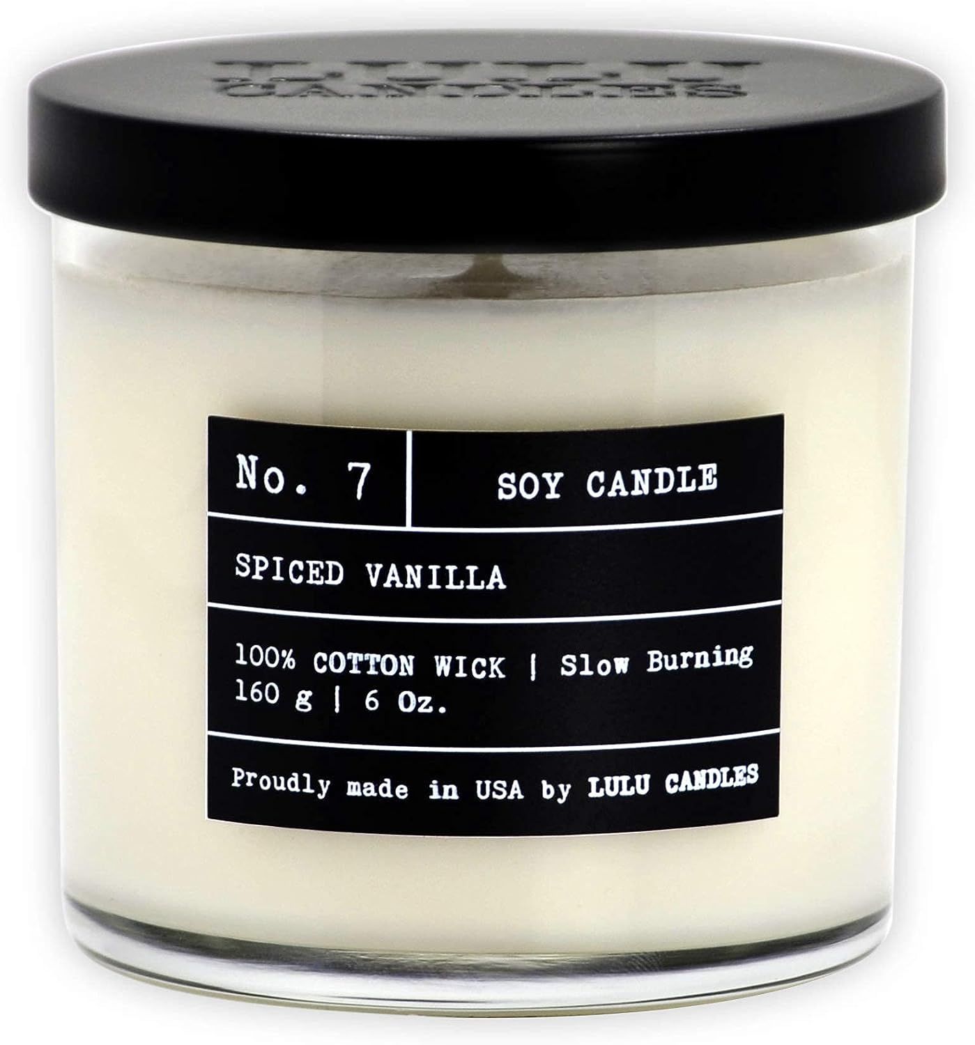 Lulu Candles | Spiced Vanilla | Proudly Made in The USA | Highly Scented & Long Lasting Soy Jar C... | Amazon (US)