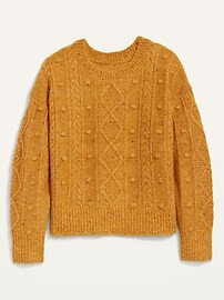 Speckled Cable-Knit Popcorn Sweater for Women | Old Navy (US)