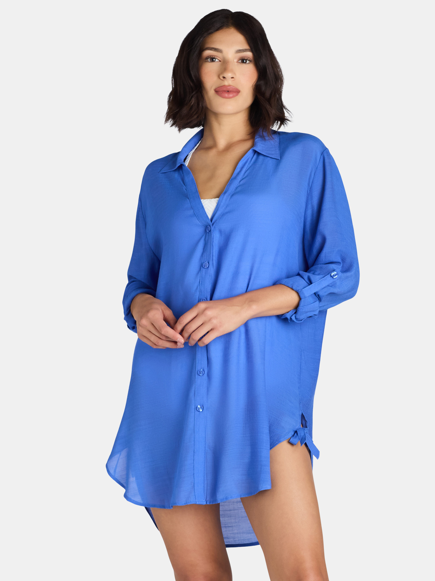 Time and Tru Women’s Coverup Shirt, Sizes XS - 3XL | Walmart (US)
