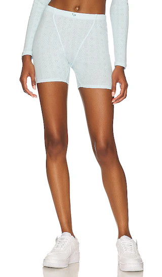 Frankies Bikinis x GIGI HADID Erin Biker Short in Baby Blue. - size M (also in L, S, XS) | Revolve Clothing (Global)