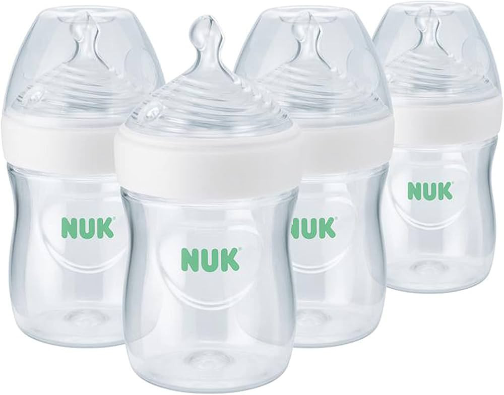 NUK Simply Natural Baby Bottle with SafeTemp, 5 oz, 4 Count | Amazon (US)
