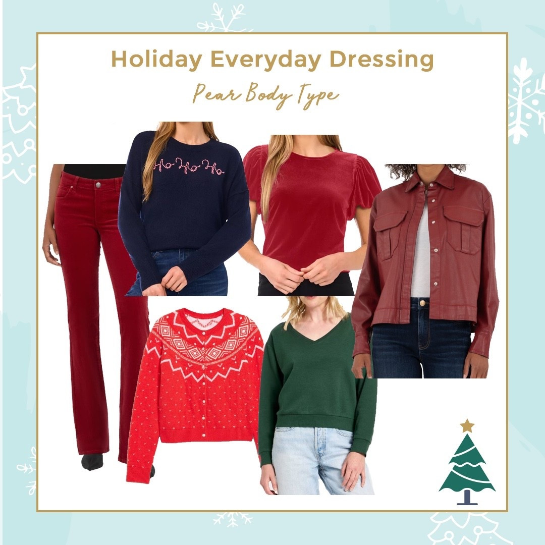 Holiday Everyday Dressing & Style for Pear Body Types ❤️🎄❤️
#pearbodytype
#christmasoutfit


#LTKSeasonal #LTKHoliday #LTKParties