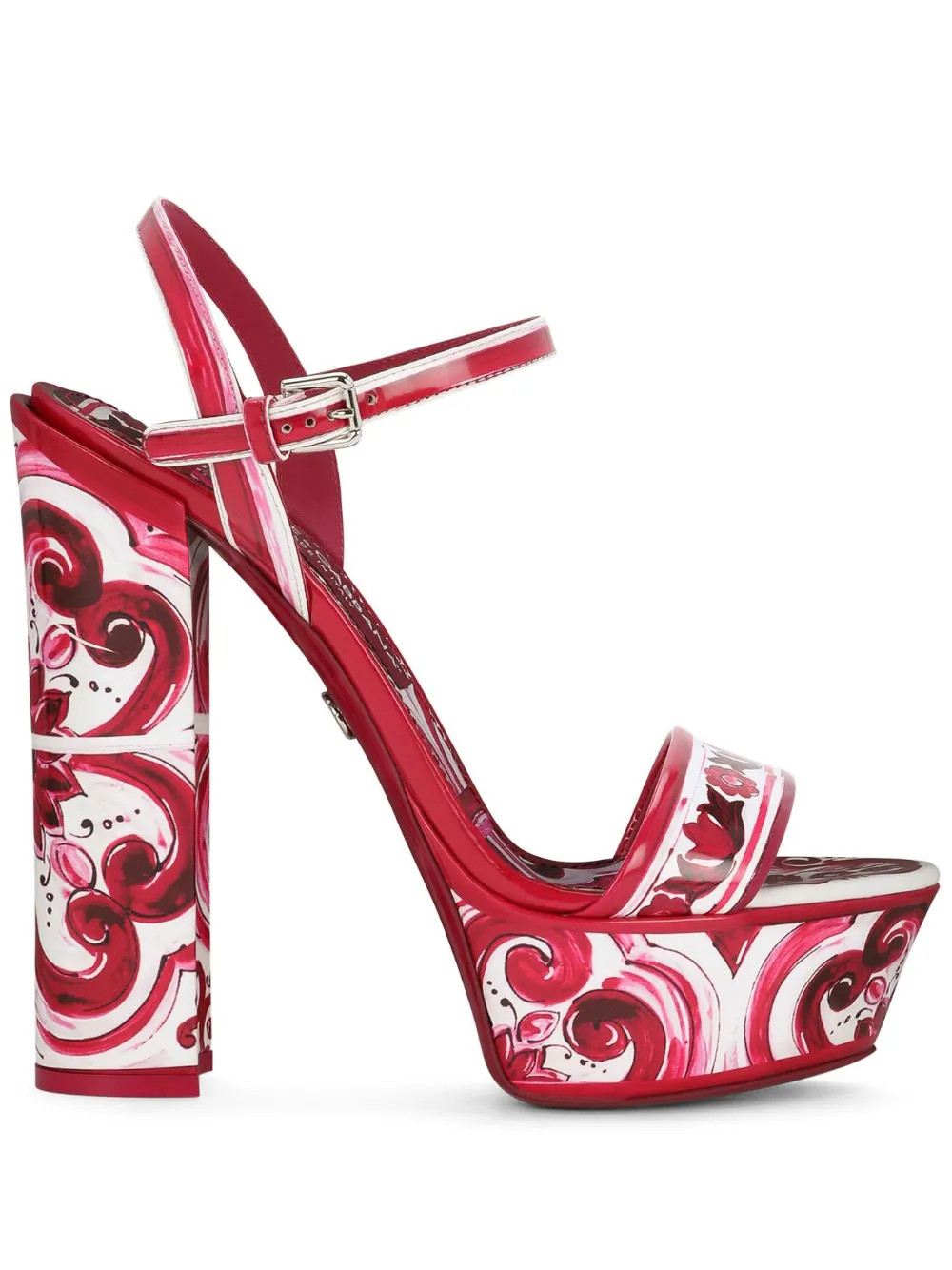 Dolce & GabbanaMaiolica-print platform sandals | Farfetch Global