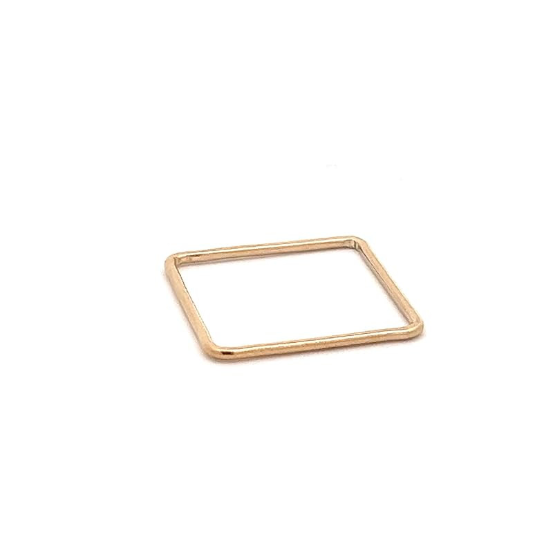 ONE Gold Square Shaped Ring for Women - Unique Band for Stacking Size 8 - Smooth Finish Sold as S... | Amazon (US)